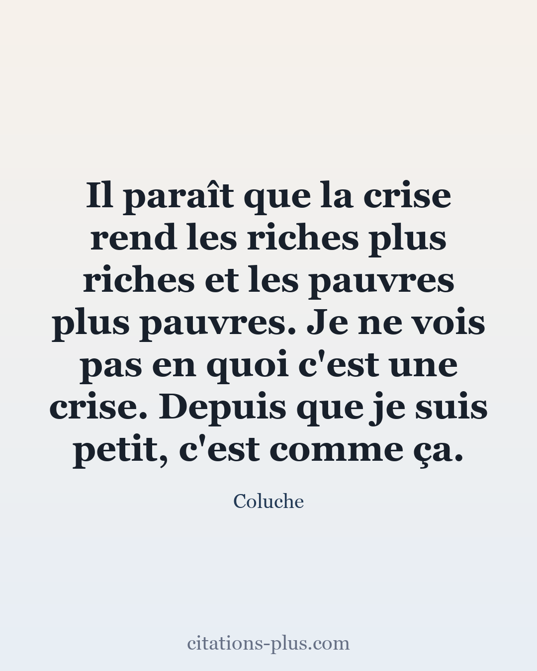 Carte Premium clair — Coluche